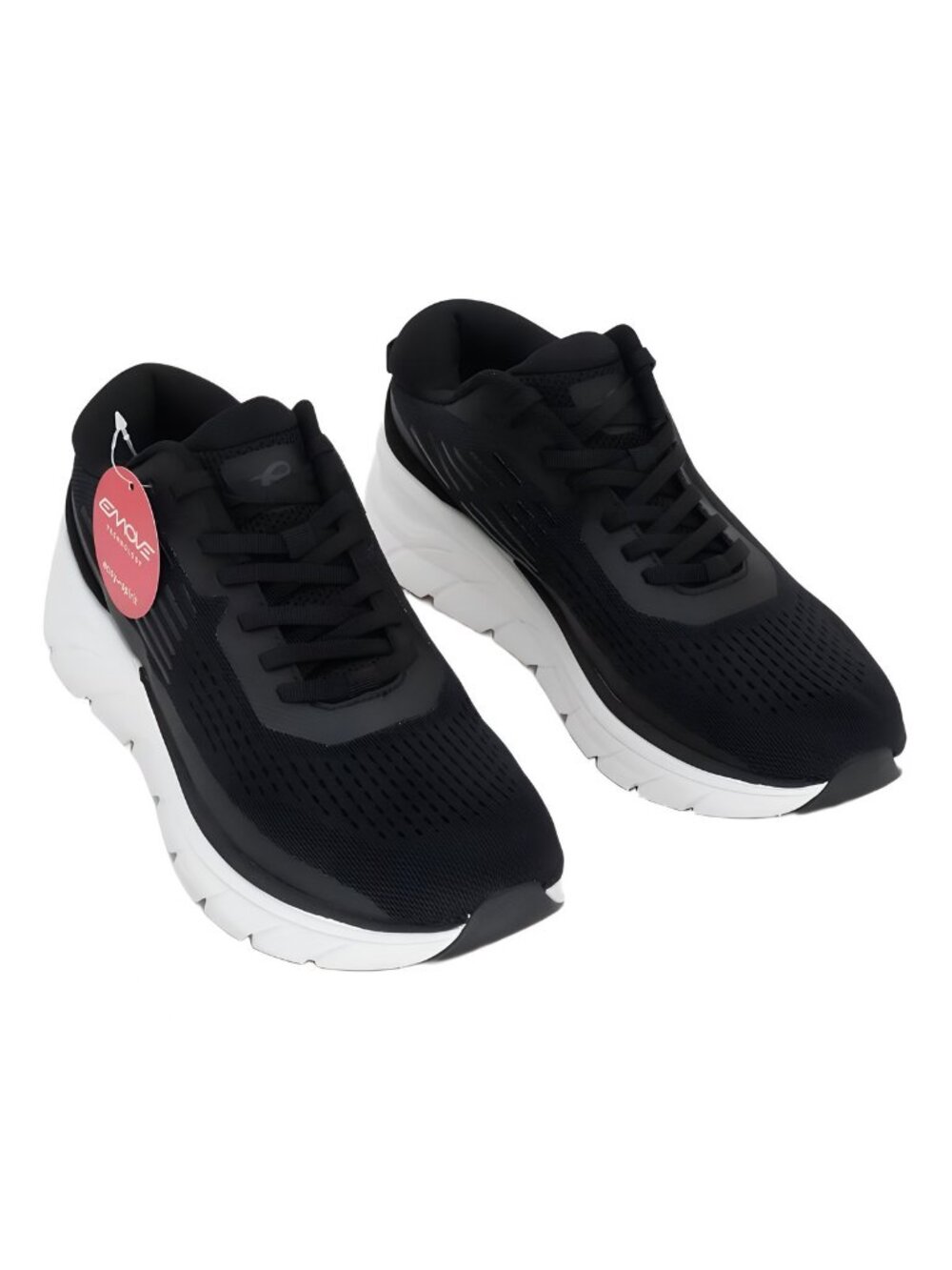 Easy Spirit Womens Mel EMOVE Black White Walking Shoe Sneaker Sz 8M